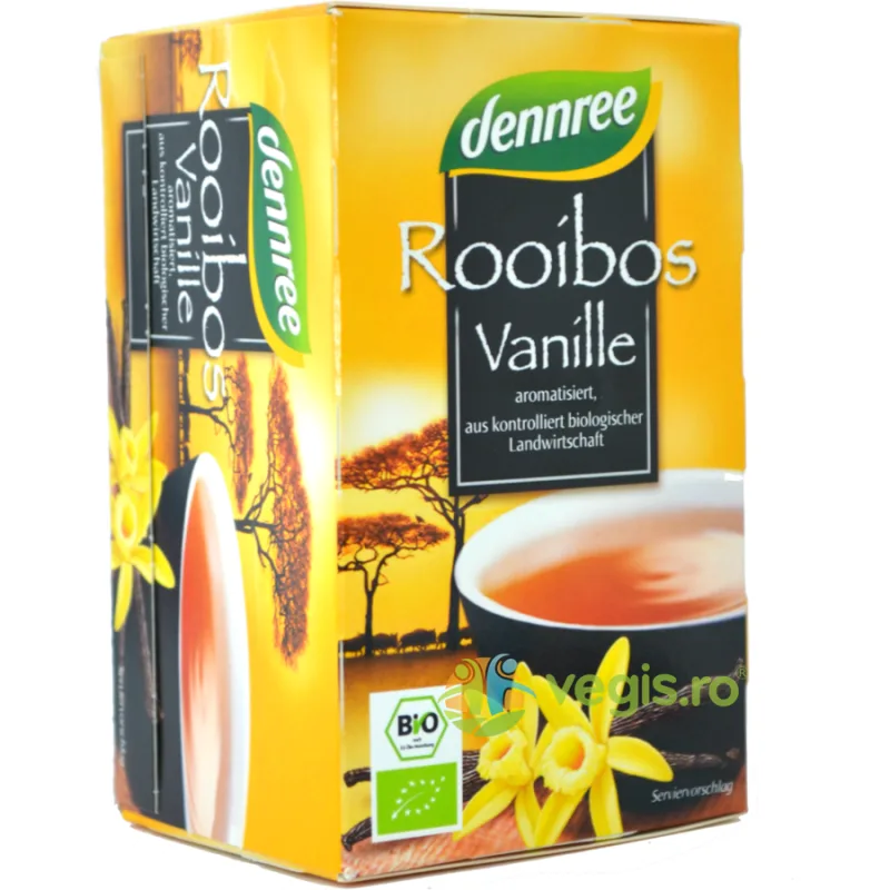 Ceai Rooibos cu Vanilie Ecologic/Bio 20 plicuri Dennree — preț și oferte