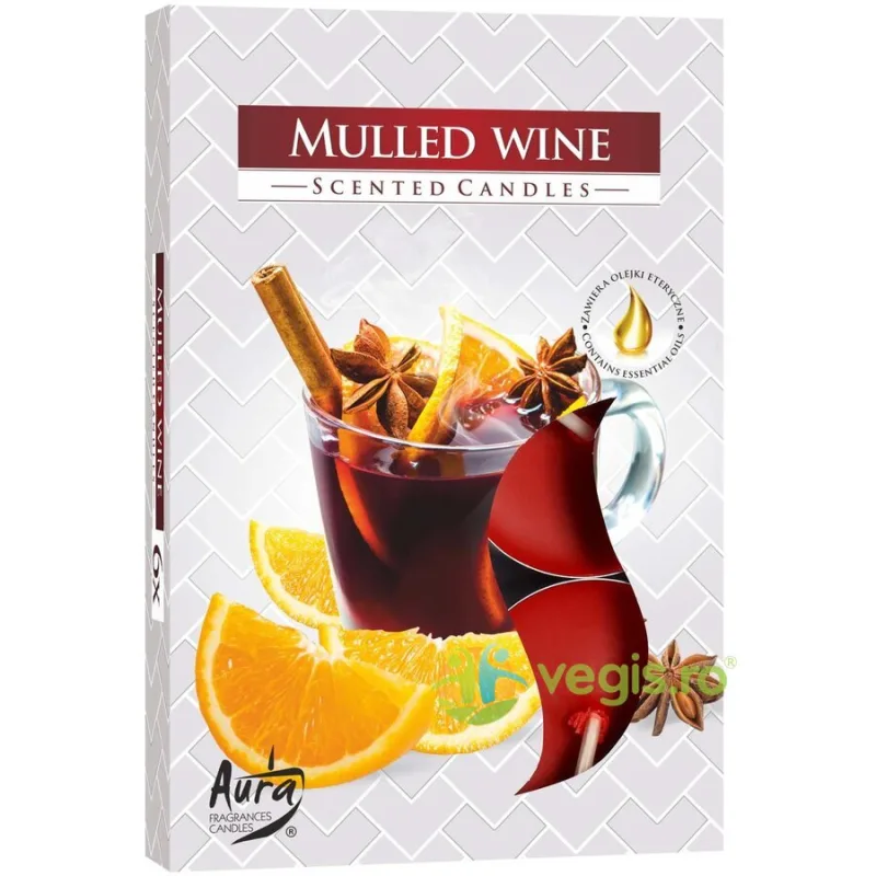 Set Lumanari Tip Pastila Aroma Vin Fiert 6 buc. BISPOL — preț și oferte