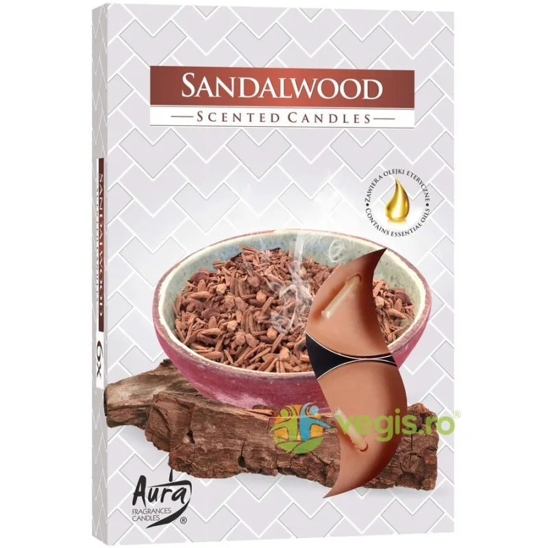 Set Lumanari Tip Pastila Aroma Santal 6 buc. BISPOL — preț și oferte