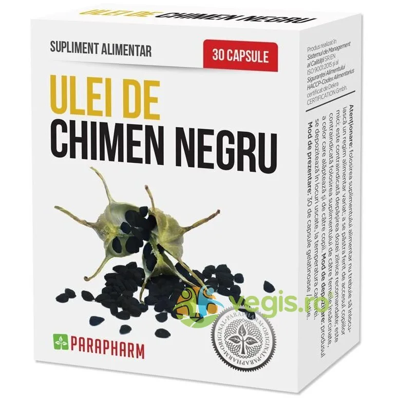 Ulei de Chimen Negru 30cps Quantum Parapharm — preț și oferte