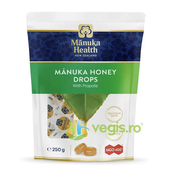 Bomboane cu Miere de Manuka MGO™ 400+ si Propolis 250g MANUKA&nbsp;HEALTH — preț și oferte