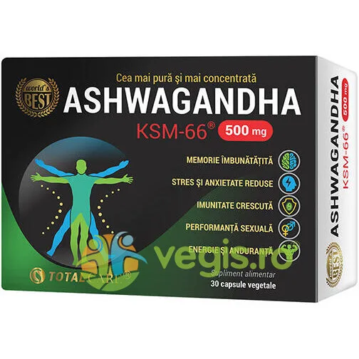 Ashwagandha 500mg KSM 66 Premium 30cps COSMO PHARM — preț și oferte