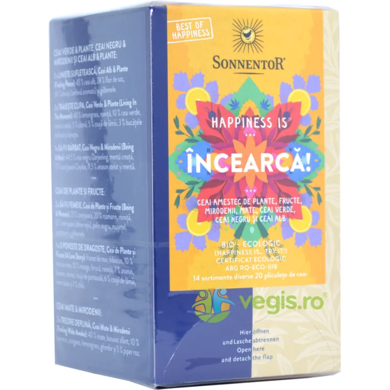 Ceai Happiness is... Incearca! Ecologic/Bio 20dz SONNENTOR — preț și oferte