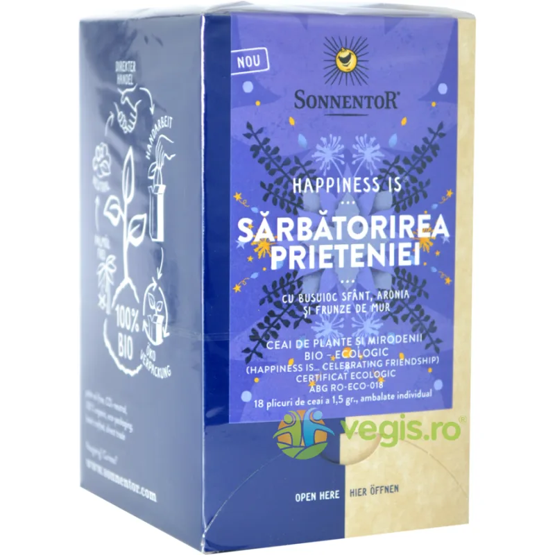 Ceai Happiness is... Sarbatoarea Prieteniei Ecologic/Bio 18dz SONNENTOR — preț și oferte
