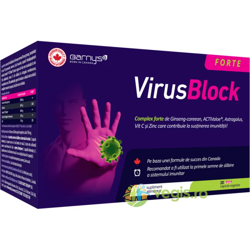 VirusBlock Forte 20 cps vegetale Good Days Therapy, BIOPOL — preț și oferte