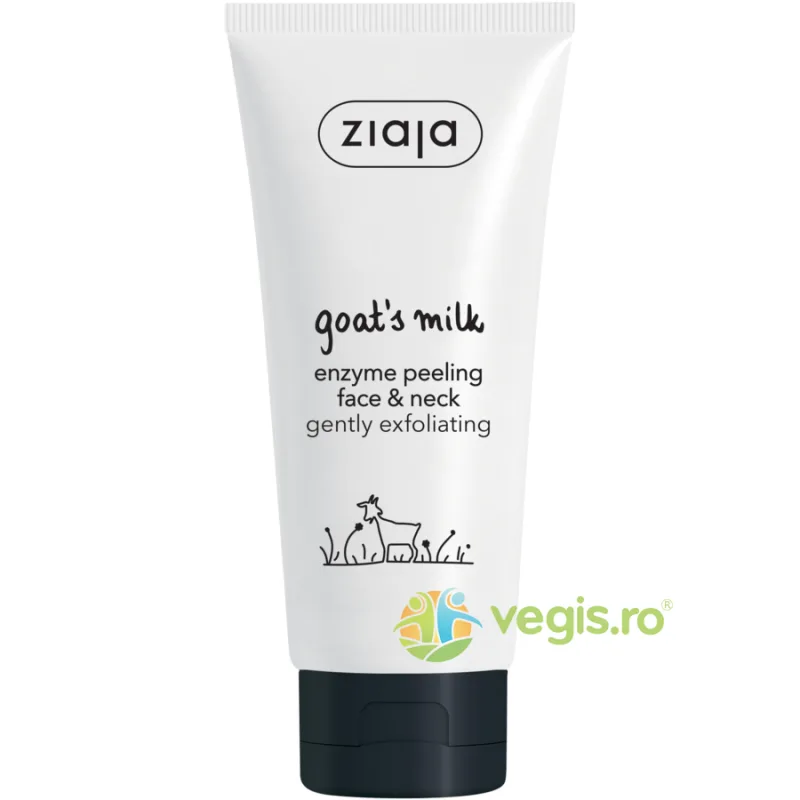 Peeling cu Enzime pentru Fata si Gat cu Lapte de Capra 75ml ZIAJA — preț și oferte