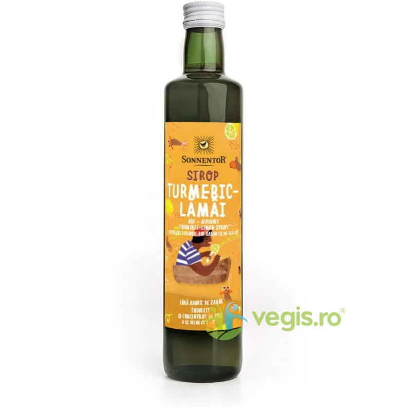 Sirop cu Turmeric si Lamaie  Fara Zahar Ecologic/Bio 500ml SONNENTOR — preț și oferte