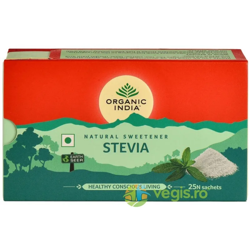 Stevia 25plicuri ORGANIC INDIA — preț și oferte