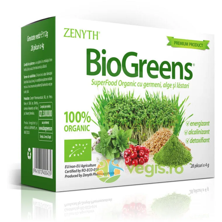 BioGreens Ecologic/Bio 28plicuri Zenyth — preț și oferte