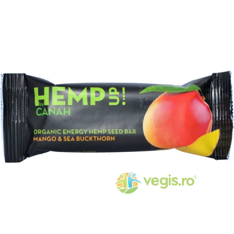 Baton din Seminte de Canepa cu Mango si Catina Ecologic/Bio 48g Canah — preț și oferte