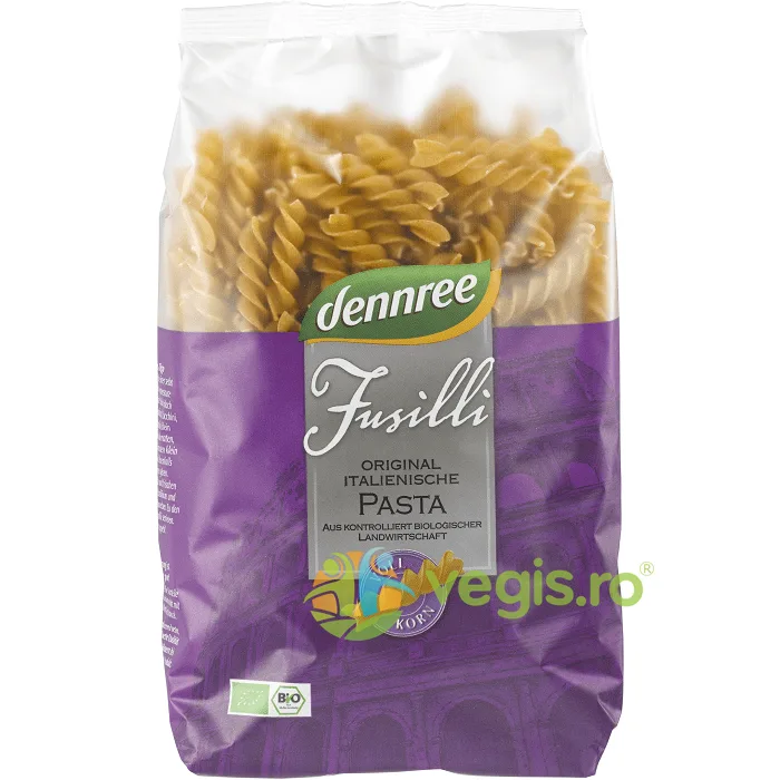 Fusilli din Grau Dur Integral Ecologici/Bio 500g Dennree — preț și oferte