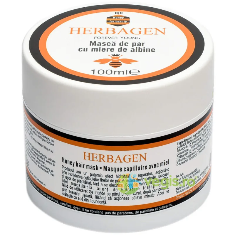 Masca de Par cu Miere de Albine 100ml Herbagen — preț și oferte