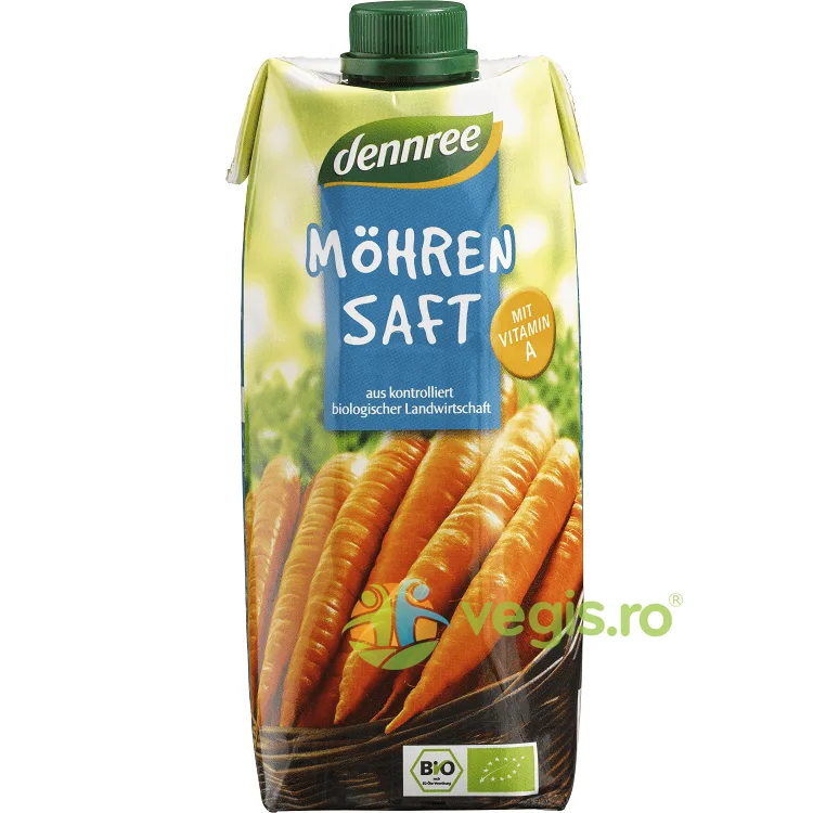 Suc de Morcovi Vegan Ecologic/Bio 500ml Dennree — preț și oferte