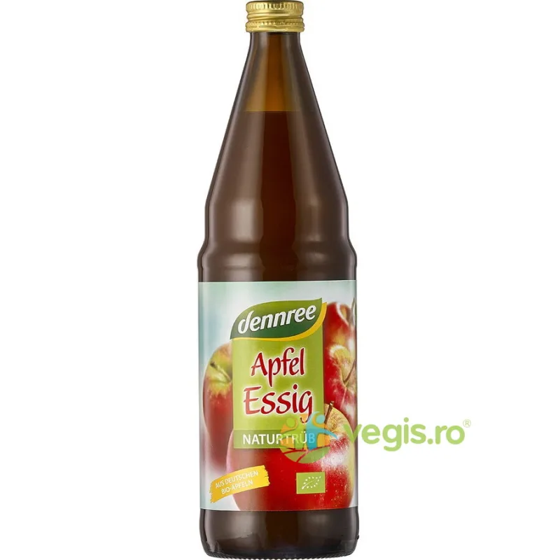 Otet de Mere Nefiltrat Ecologic/Bio 750ml Dennree — preț și oferte