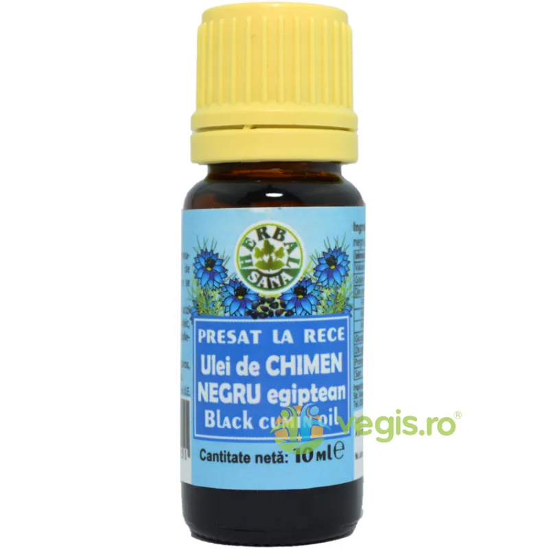 Ulei de Chimen Negru Egiptean Presat la Rece 10ml Herbavit — preț și oferte