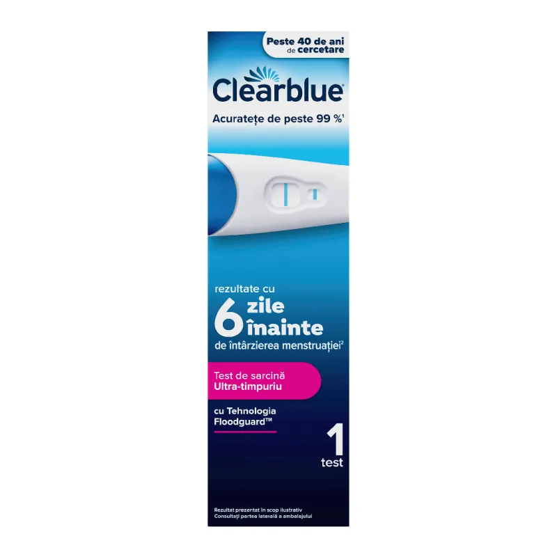 Test de sarcina ultra timpuriu, 1 bucata, Clearblue — preț și oferte