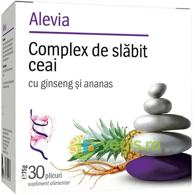 Complex de Slabit Ceai cu Ginseng Si Ananas 30pl ALEVIA — preț și oferte