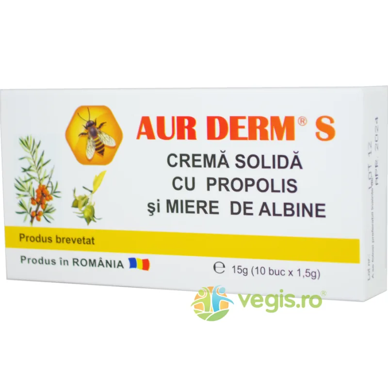 Aur Derm S Supozitoare Cu Propolis Si Miere 10*1.5g LAURMED — preț și oferte