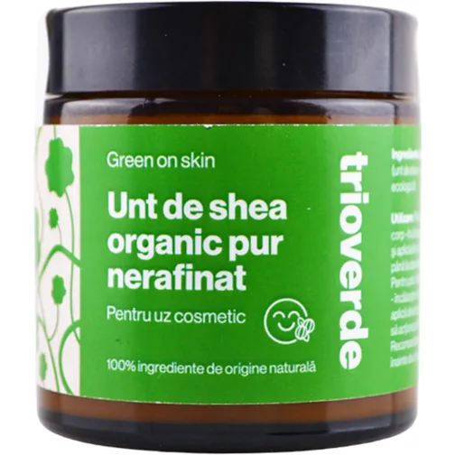 Unt de Shea Organic Pur Nerafinat 100g TRIO VERDE — preț și oferte