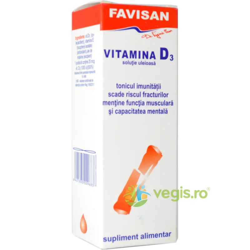 Vitamina D3 Uleioasa 30ml Favisan — preț și oferte