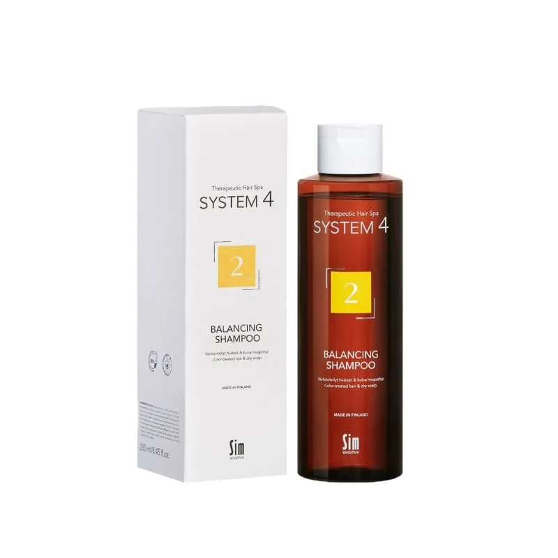 Sampon echilibrant 2 pentru scalpul si parul uscat cu matreata System 4, 250ml, Sim Sensitive — preț și oferte
