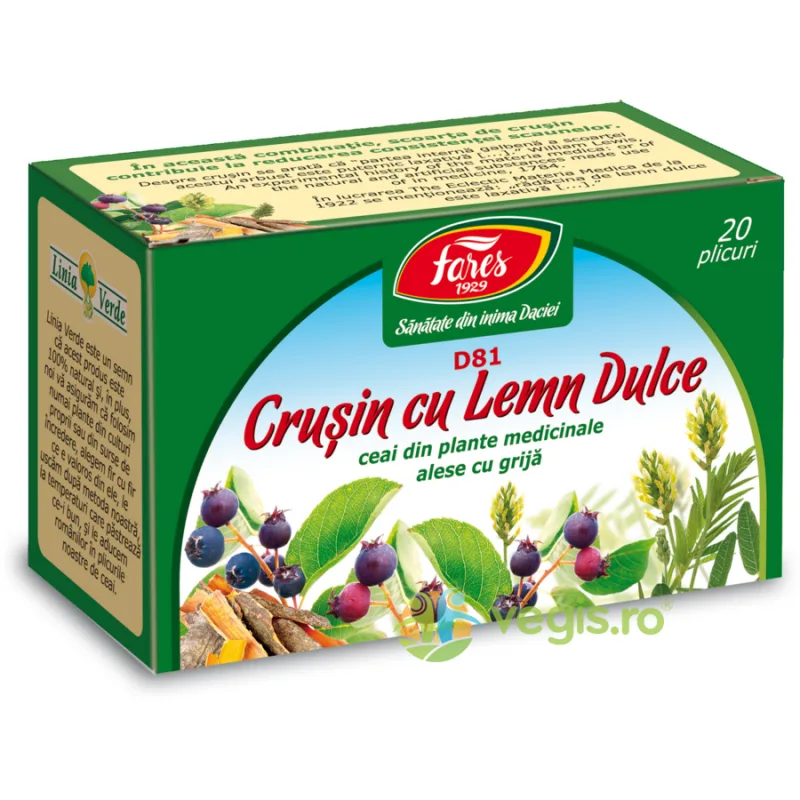 Ceai Crusin cu Lemn Dulce 20dz FARES — preț și oferte