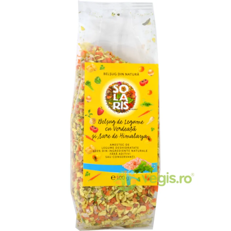 Condiment Belsug de Legume cu Verdeata si Sare Roz de Himalaya 100g SOLARIS — preț și oferte