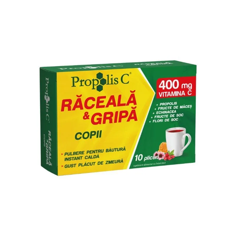 Propolis C Raceala si Gripa copii, 10 plicuri, Fiterman Pharma — preț și oferte