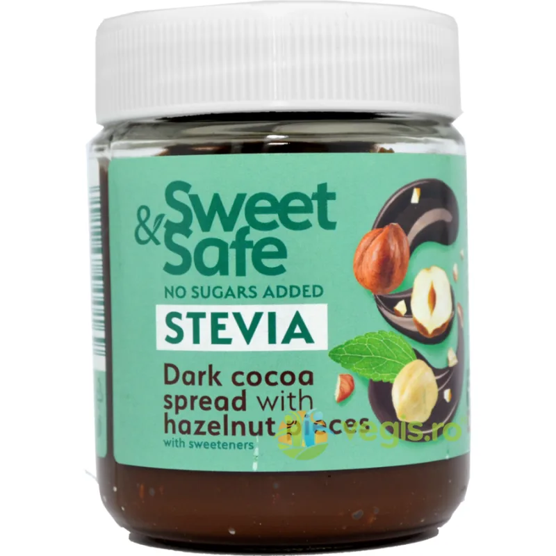 Sweet&Safe Crema Intensa de Cacao cu Alune si Stevie 220g SLY&nbsp;NUTRITIA — preț și oferte