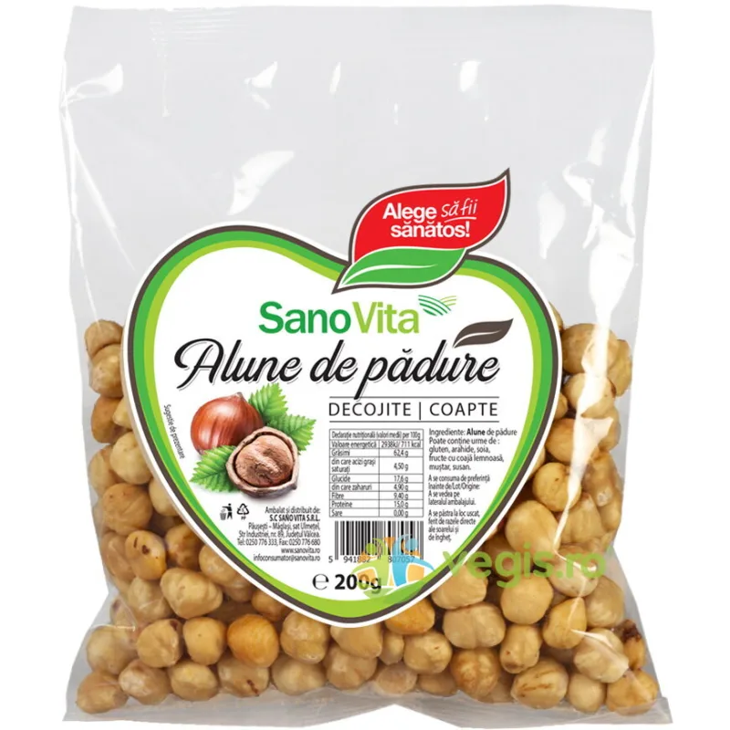 Alune de Padure Decojite Coapte 200g SANOVITA — preț și oferte