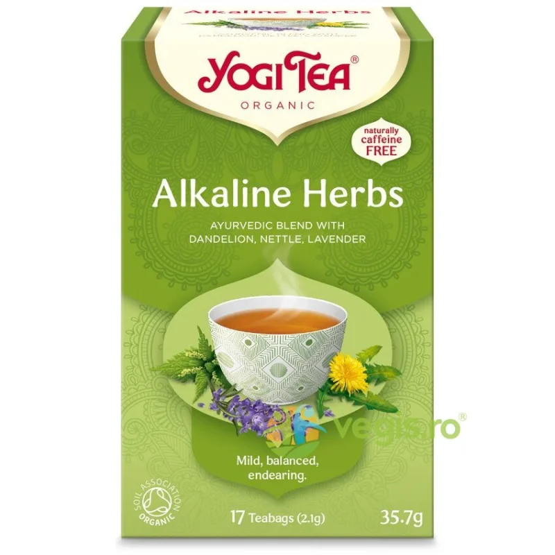Ceai Ierburi Alcaline (Alkaline Herbs) Ecologic/Bio 17dz 35.7g YOGI TEA — preț și oferte