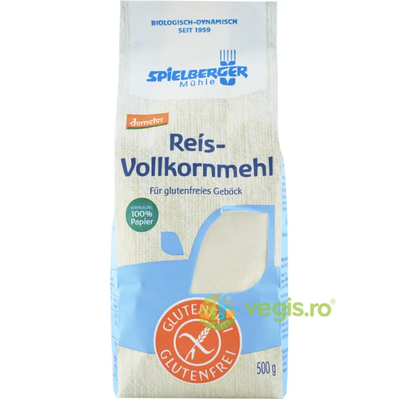 Faina de Orez Integrala Fara Gluten Demeter Ecologica/Bio 500g SPIELBERGER — preț și oferte