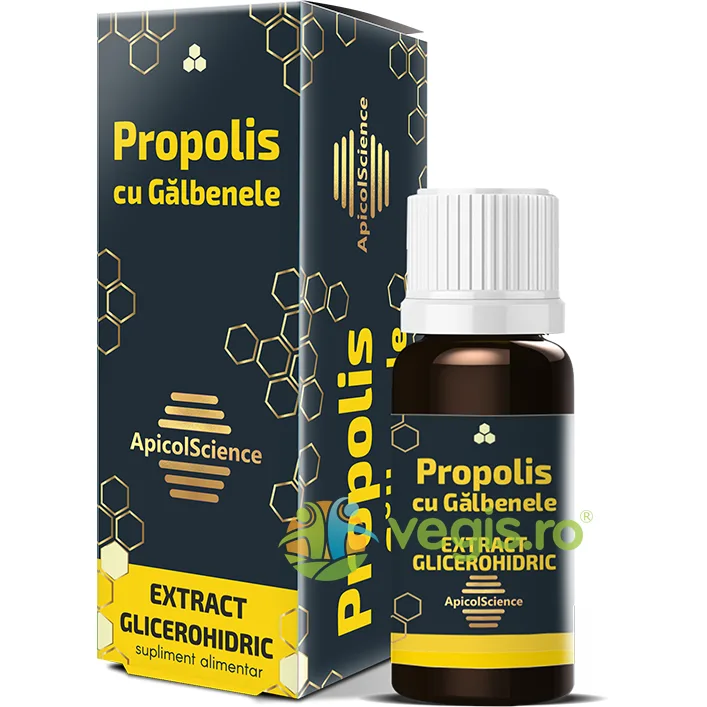 Propolis cu Galbenele Extract Glicerohidric 30ml APICOLSCIENCE — preț și oferte