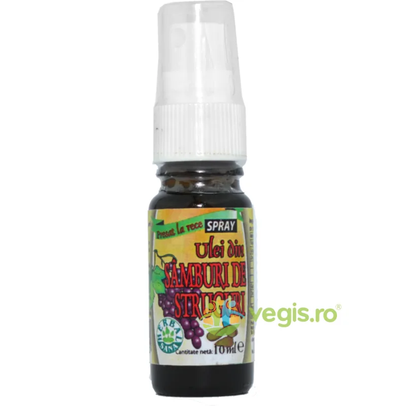 Ulei din Samburi de Struguri Presat la Rece Spray 10ml Herbavit — preț și oferte