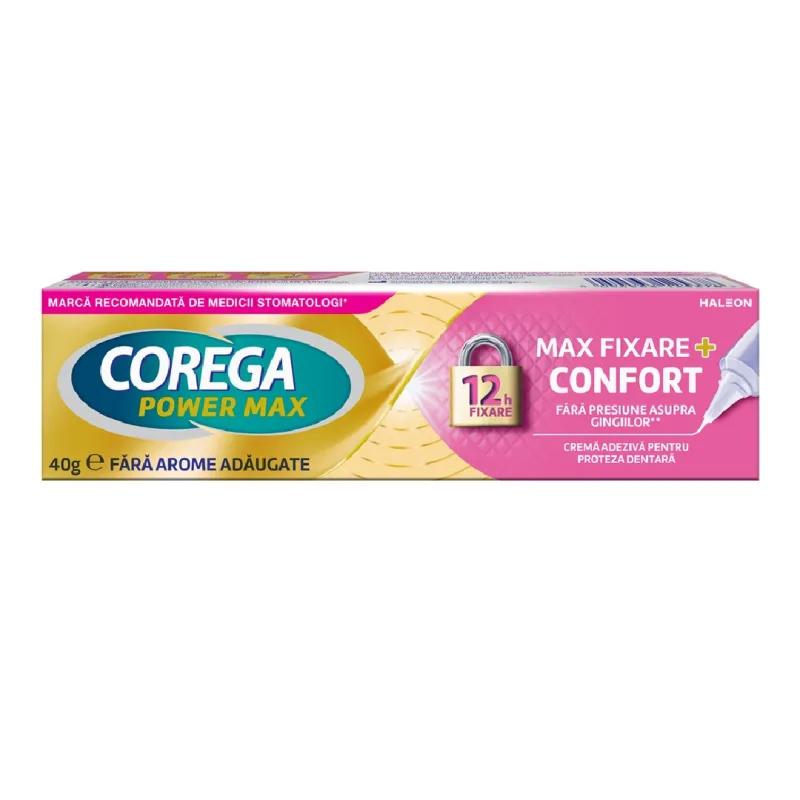 Crema adeziva pentru proteza dentara Corega Power Max, 40 g, Haleon — preț și oferte