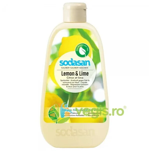 Detergent Lichid de Vase cu Lamaie 500ml Sodasan — preț și oferte