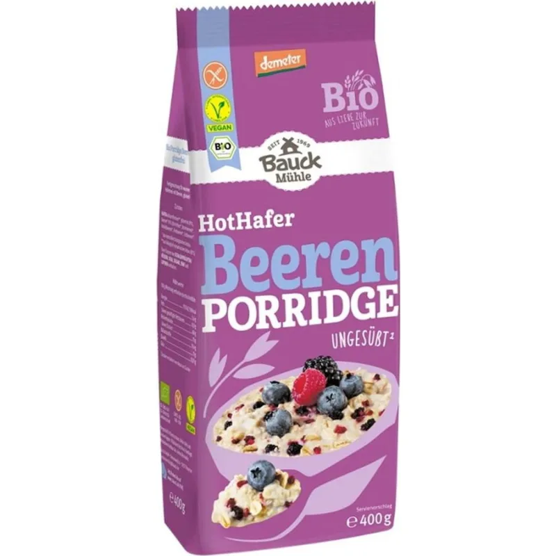 Terci de Ovaz cu Fructe de Padure fara Gluten Ecologic/Bio 400g BAUCKHOF — preț și oferte