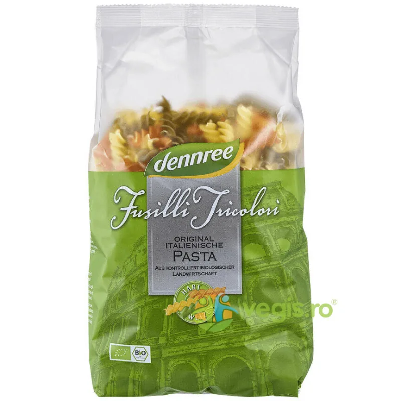 Paste Fusilli Tricolore Ecologice/Bio 500g Dennree — preț și oferte