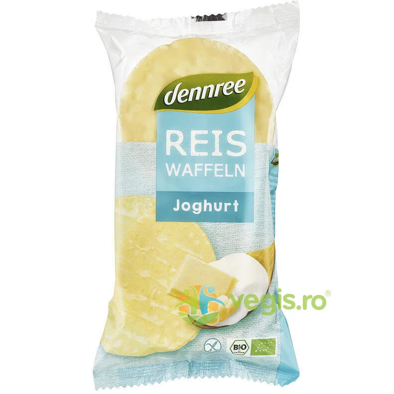 Vafe din Orez Expandat cu Crema de Iaurt Fara Gluten Ecologice/Bio 100g Dennree — preț și oferte