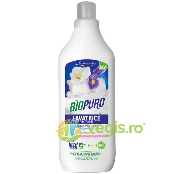 Detergent Lichid Hipoalergenic pentru Rufe Albe si Colorate Ecologic/Bio 1000ml BIOPURO — preț și oferte