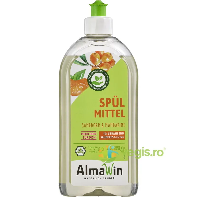 Detergent de Vase Concentrat cu Catina si Mandarine Bio 1L ALMAWIN — preț și oferte