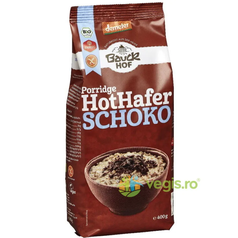 Terci de Ovaz cu Ciocolata Fara Gluten Ecologic/Bio 400g BAUCKHOF — preț și oferte