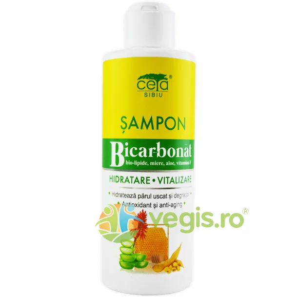 Sampon Bicarbonat pentru Hidratare si Vitalizare cu Bio-Lipide, Miere, Aloe si Vitamina F 200ml Ceta Sibiu — preț și oferte