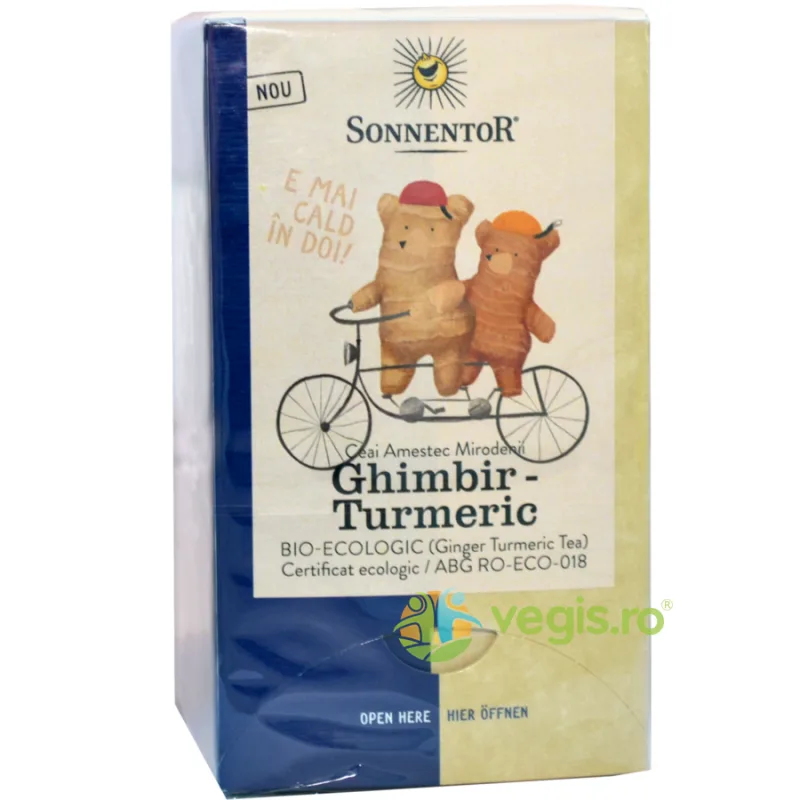 Ceai Ghimbir cu Turmeric Ecologic/Bio 18dz SONNENTOR — preț și oferte