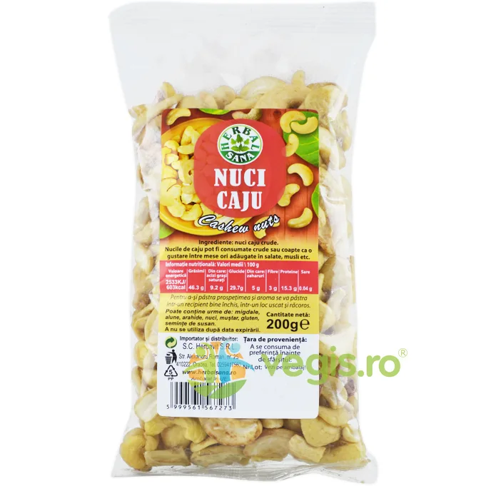 Nuci Caju 200g Herbavit — preț și oferte
