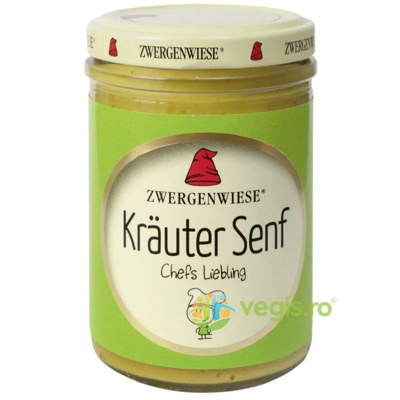 Mustar cu Ierburi de Provence Fara Gluten Ecologic/Bio 160ml ZWERGENWIESE — preț și oferte