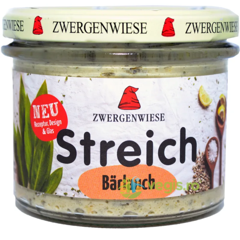 Pate Vegetal cu Usturoi Salbatic Fara Gluten Ecologic/Bio 180g ZWERGENWIESE — preț și oferte