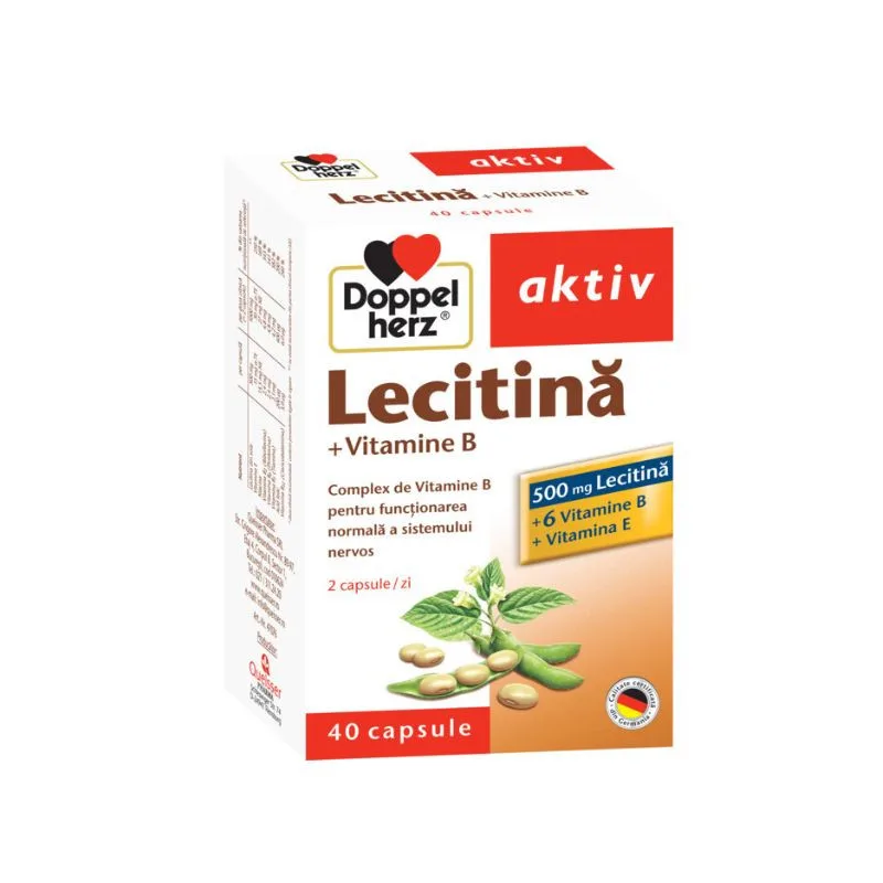 Aktiv Lecitina + Vitamine B, 40 capsule, Doppelherz — preț și oferte