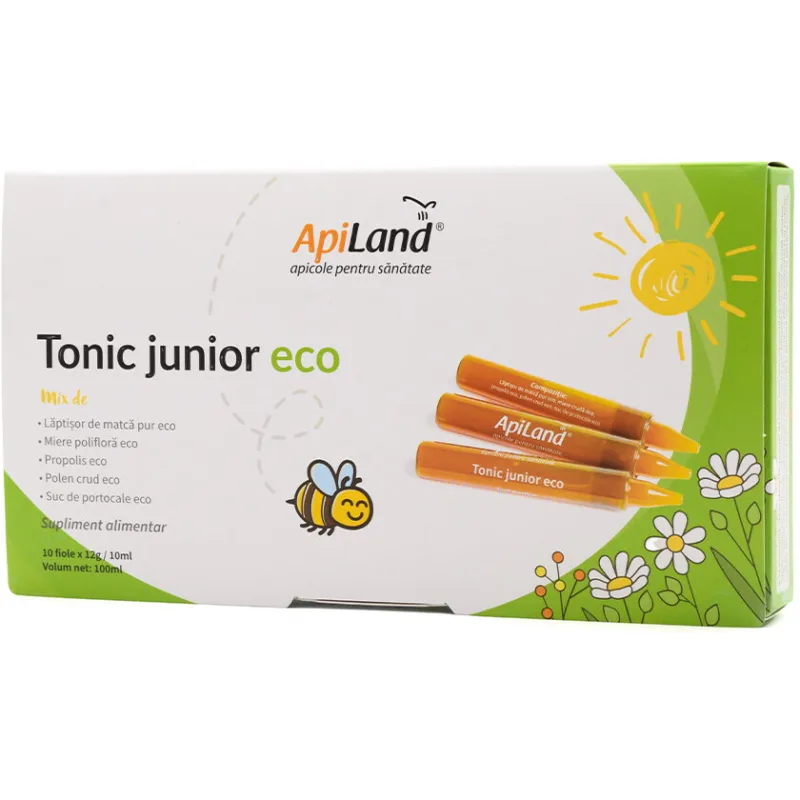 Tonic Junior Ecologic/Bio 10 fiole x 10ml APILAND — preț și oferte