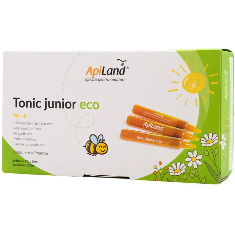 Tonic Junior Ecologic/Bio 20 fiole x 10ml APILAND — preț și oferte